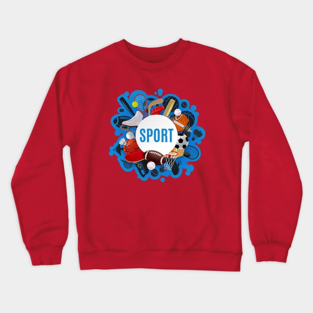 Sport Crewneck Sweatshirt by Mako Design 